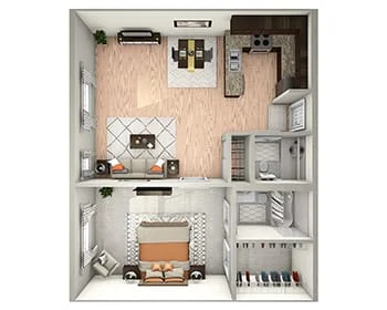 The Butterfield floor plan at Beacon Hill Senior Living Community