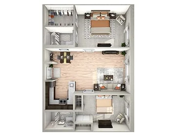The Highland floor plan at Beacon Hill Senior Living Community