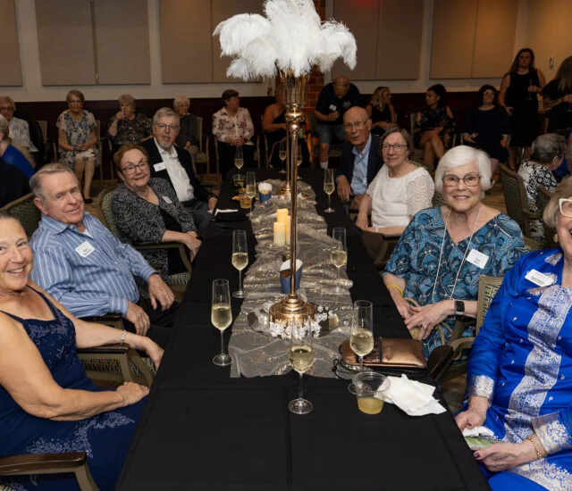 Residents at the Beacon Hill anniversary gala in Lombard, Illinois