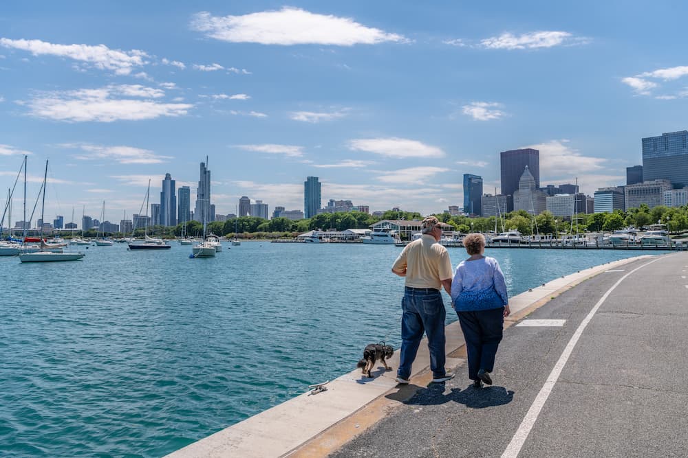 photo of the lakefront in Downtown Chicago