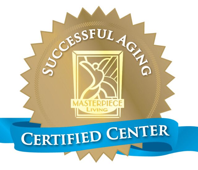 badge depicting award for successful aging certification for Beacon Hill Senior Living Community