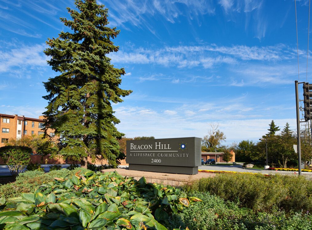 Entrance sign for Beacon Hill Senior Living Community