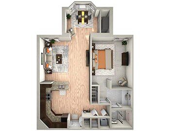 One Bedroom Special floor plan at Beacon Hill Senior Living Community