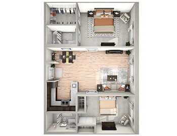 The Highland floor plan at Beacon Hill Senior Living Community