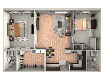 The Westmore floor plan at Beacon Hill Senior Living Community