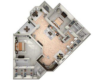 Two Bedroom Special floor plan at Beacon Hill Senior Living Community